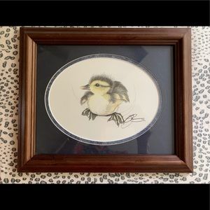 Limited edition art print of baby duck